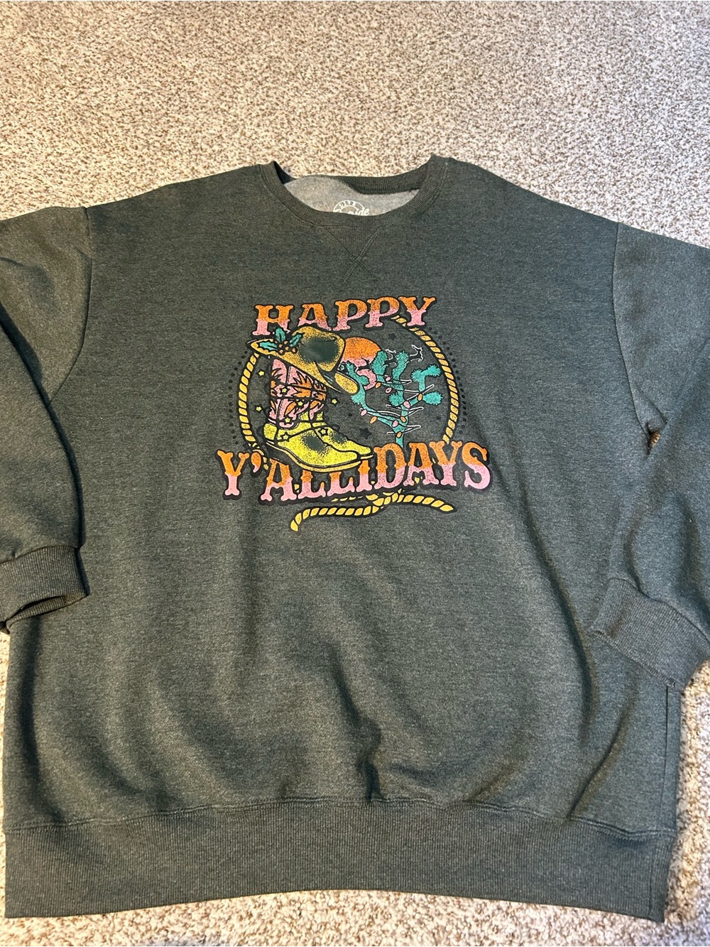 Happy Y'Allidays Crewneck Sweatshirt Never Worn